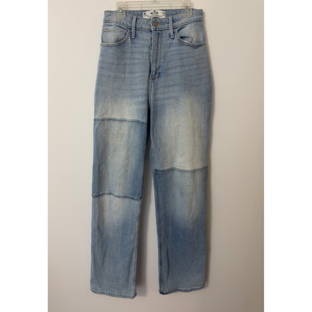 Hollister Curvy Ultra High-Rise Dad Jeans Light Wash W26 L31‎ Y2K Streetwear
